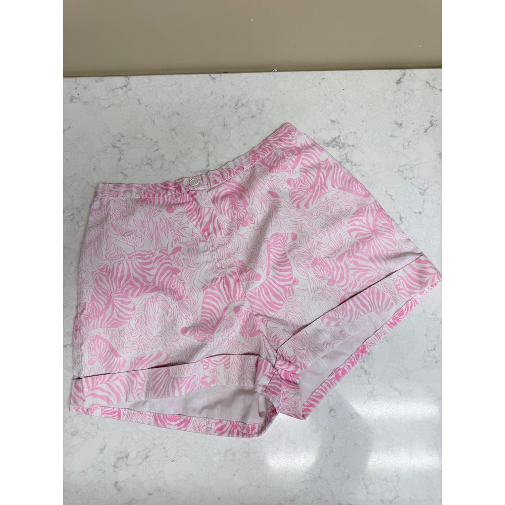 Lilly Pulitzer Liza Shorts Pink Zebra‎ Print Women's Size 4